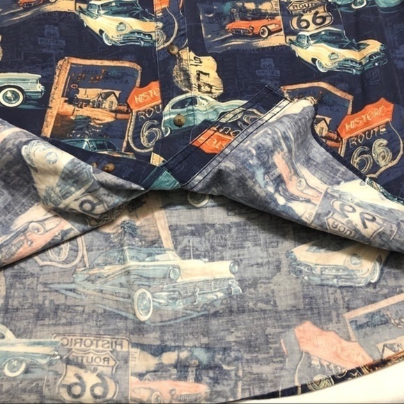 Historic Route 66 Button Up Long Sleeve Shirt - Picture 5 of 9